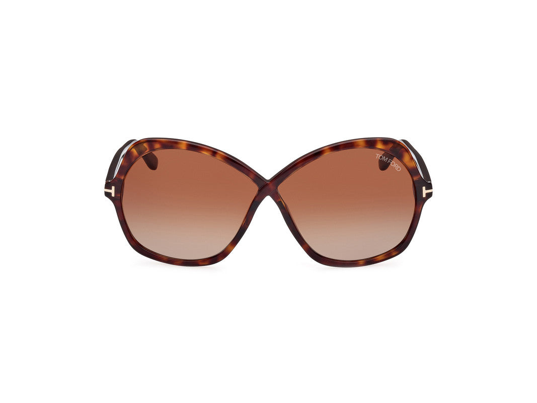 Dark Havana Female Sunglasses Tom Ford 889214385383