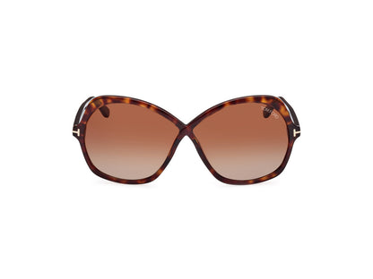 Dark Havana Female Sunglasses Tom Ford 889214385383