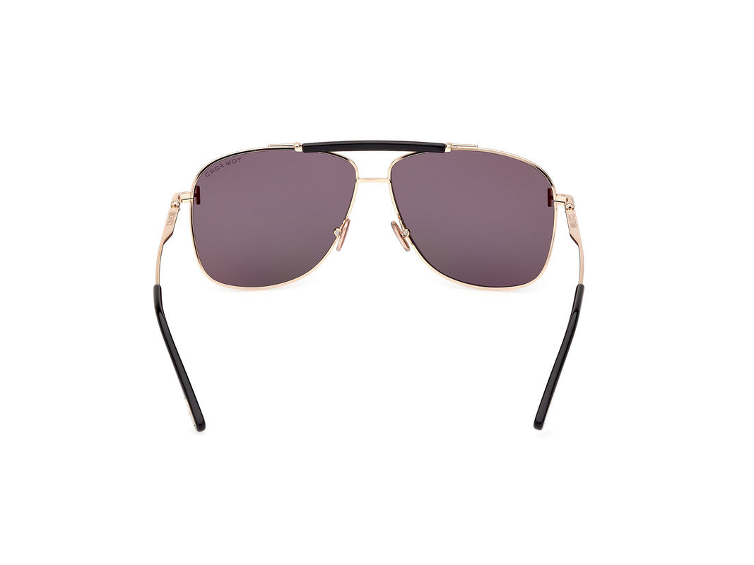 Shiny Rose Gold Male Sunglasses Tom Ford 889214402493