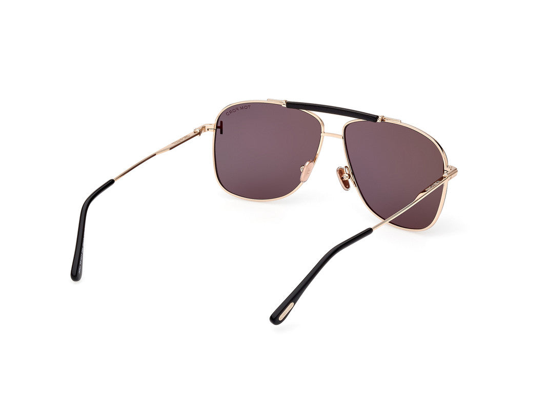 Shiny Rose Gold Male Sunglasses Tom Ford 889214402493