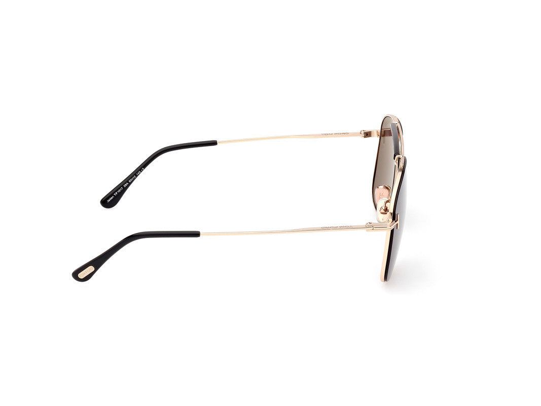 Shiny Rose Gold Male Sunglasses Tom Ford 889214402493