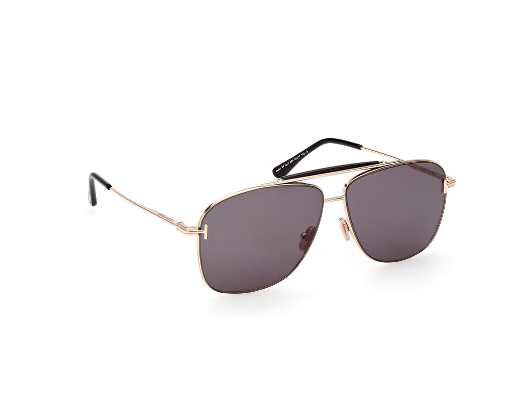 Shiny Rose Gold Male Sunglasses Tom Ford 889214402493