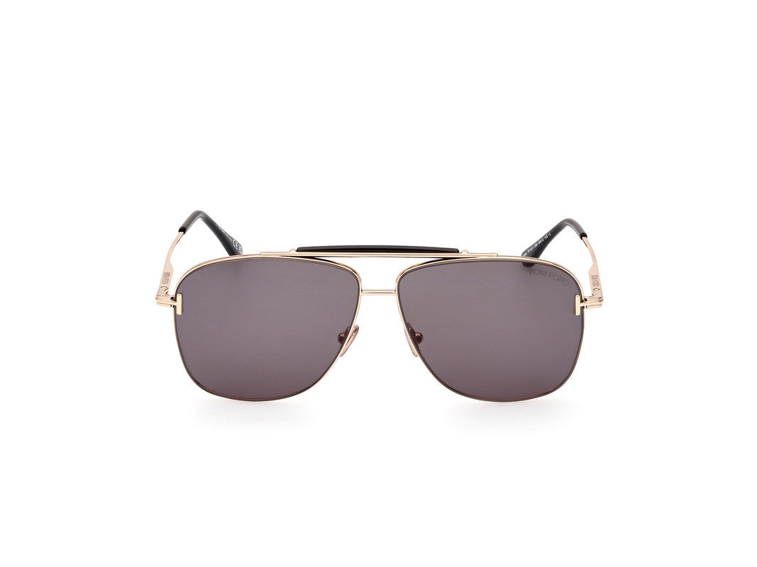 Shiny Rose Gold Male Sunglasses Tom Ford 889214402493