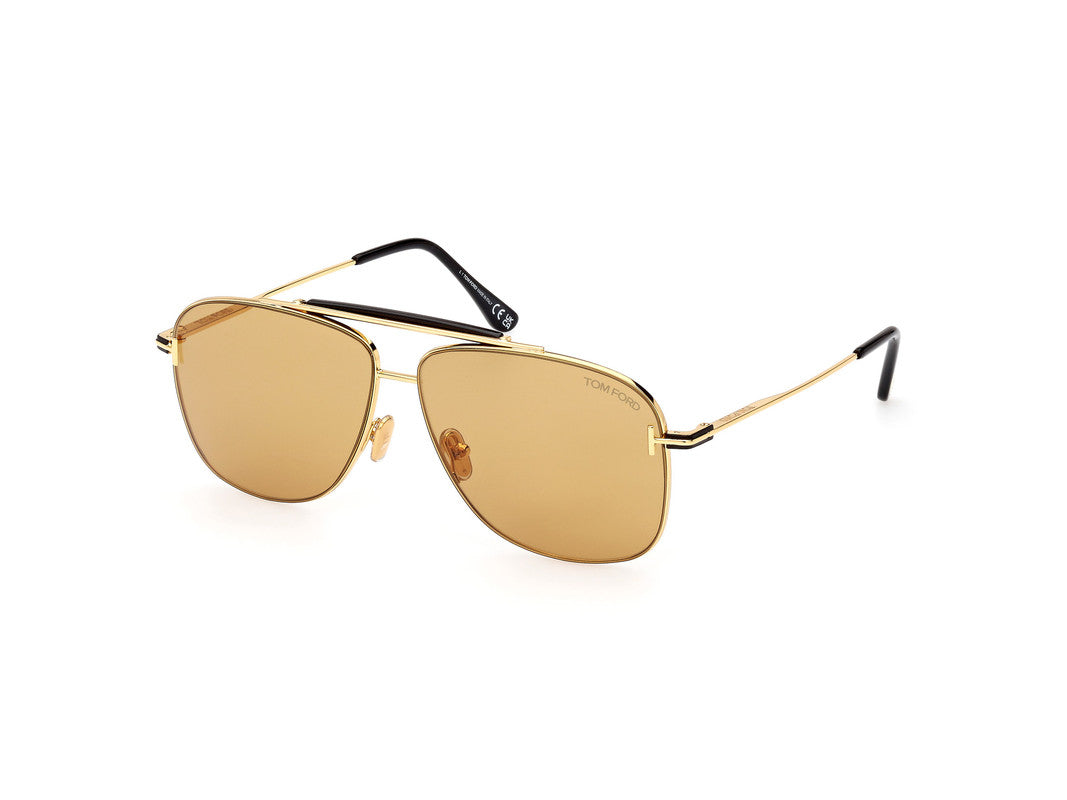 Shiny Deep Gold Male Sunglasses Tom Ford 889214403117