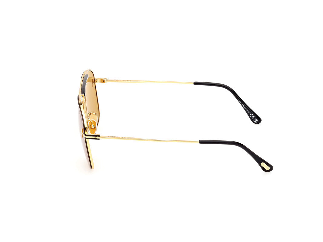 Shiny Deep Gold Male Sunglasses Tom Ford 889214403117