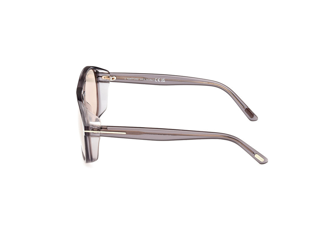 Shiny Grey Male Sunglasses Tom Ford 889214403315