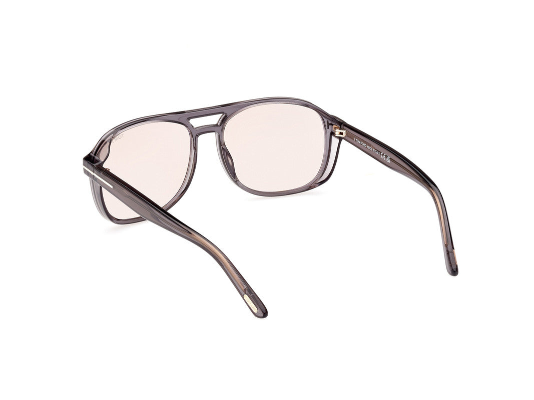 Shiny Grey Male Sunglasses Tom Ford 889214403315