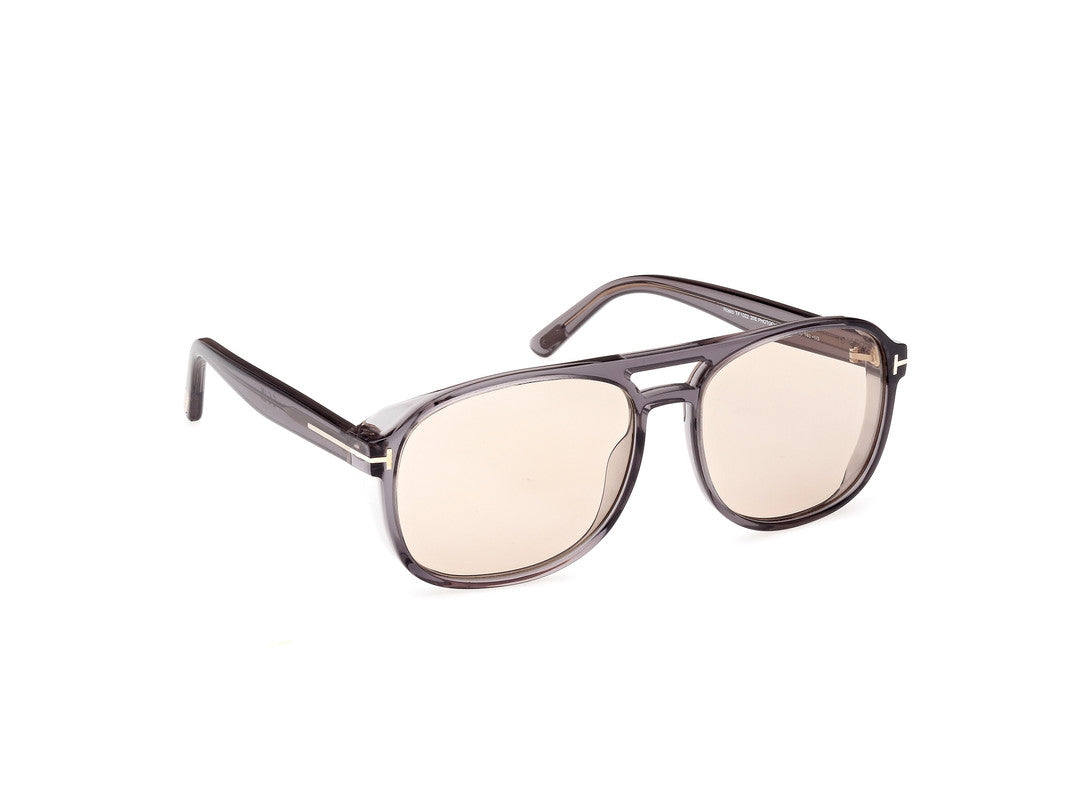 Shiny Grey Male Sunglasses Tom Ford 889214403315