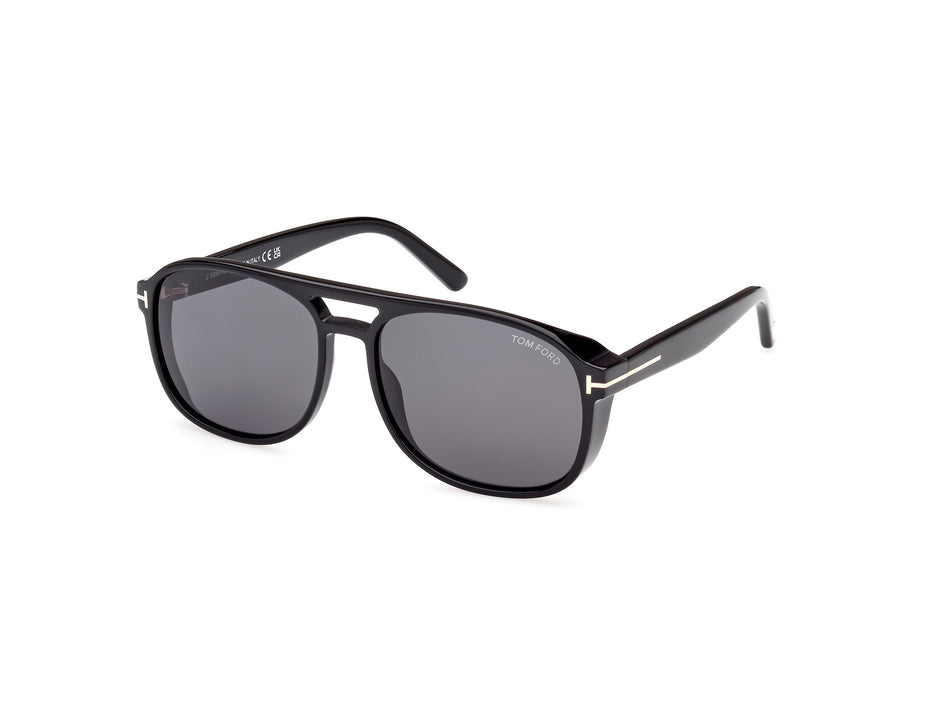 Shiny Black Smoke Male Sunglasses Tom Ford 889214403308