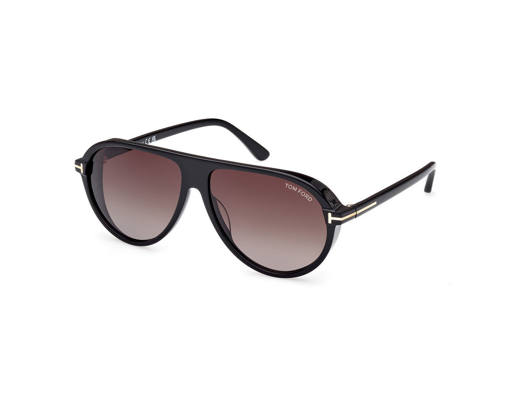 Shiny Black Male Sunglasses Tom Ford 889214403346