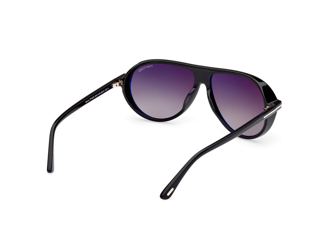 Shiny Black Male Sunglasses Tom Ford 889214403346