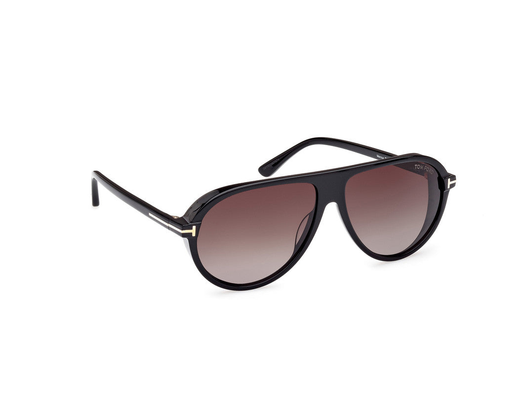 Shiny Black Male Sunglasses Tom Ford 889214403346