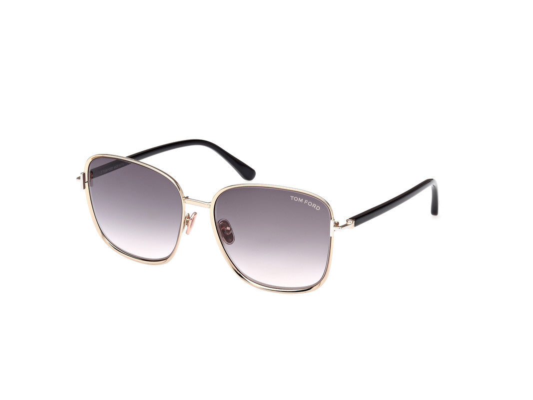 Shiny Rose Gold Female Sunglasses Tom Ford 889214403520