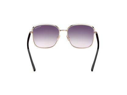 Shiny Rose Gold Female Sunglasses Tom Ford 889214403520