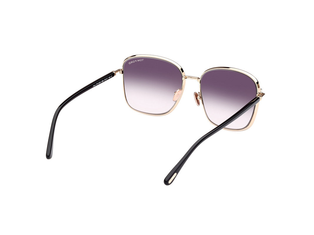 Shiny Rose Gold Female Sunglasses Tom Ford 889214403520