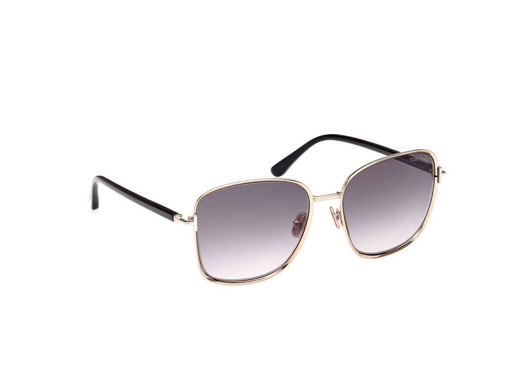 Shiny Rose Gold Female Sunglasses Tom Ford 889214403520