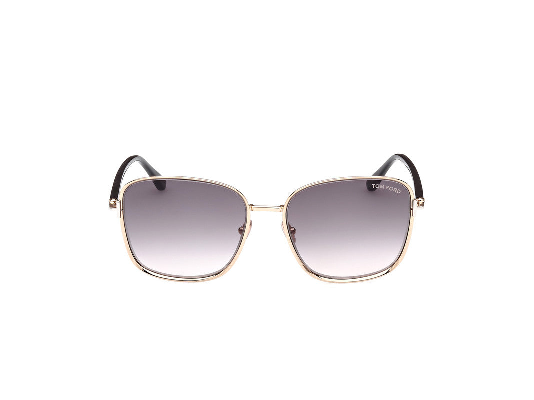 Shiny Rose Gold Female Sunglasses Tom Ford 889214403520