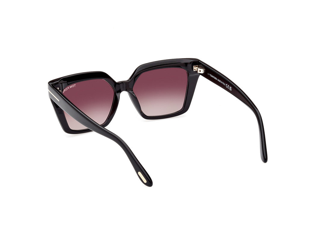 Shiny Black Female Sunglasses Tom Ford 889214403940