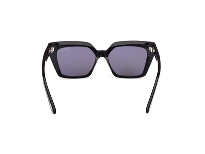 Shiny Black Smoke Polarized Female Sunglasses Tom Ford 889214544452