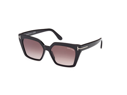 Shiny Black Gradient Or Mirror Violet Female Sunglasses Tom Ford 889214403940
