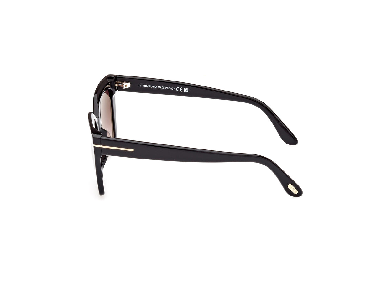 Shiny Black Gradient Or Mirror Violet Female Sunglasses Tom Ford 889214403940