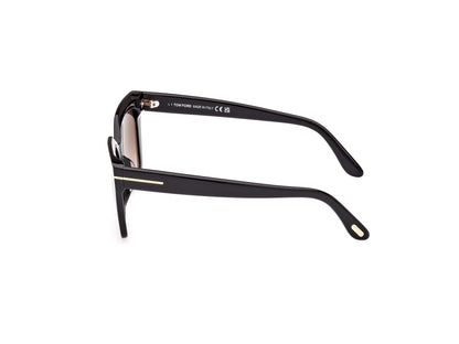 Shiny Black Gradient Or Mirror Violet Female Sunglasses Tom Ford 889214403940