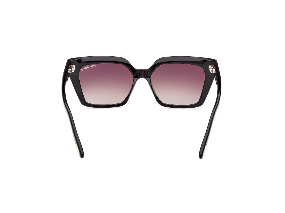 Shiny Black Gradient Or Mirror Violet Female Sunglasses Tom Ford 889214403940