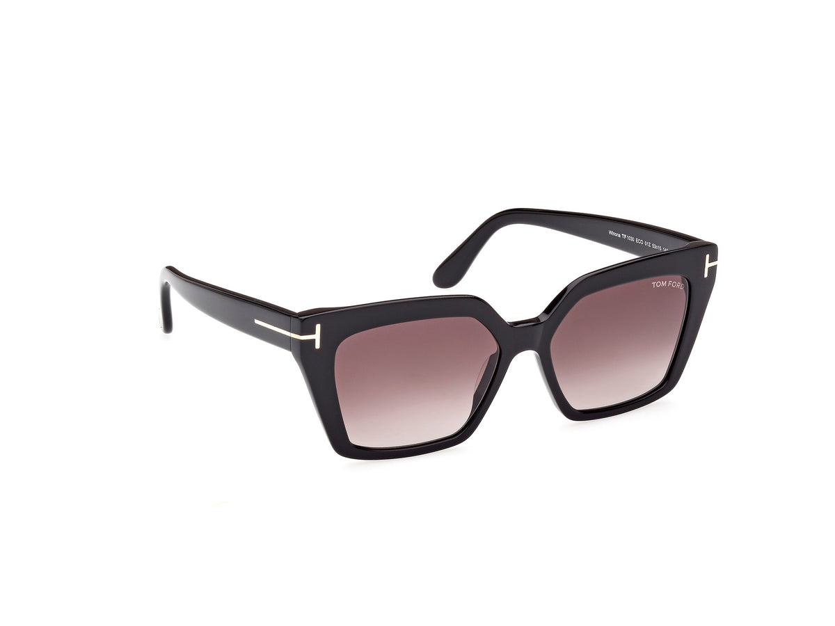 Shiny Black Gradient Or Mirror Violet Female Sunglasses Tom Ford 889214403940