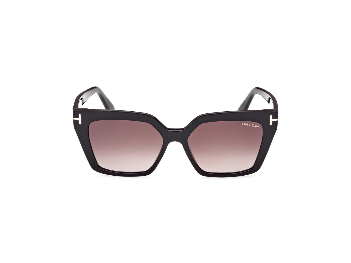 Shiny Black Gradient Or Mirror Violet Female Sunglasses Tom Ford 889214403940