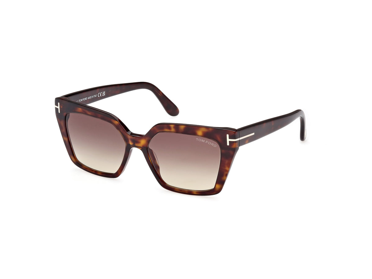 Dark Havana Gradient Brown Female Sunglasses Tom Ford 889214403971