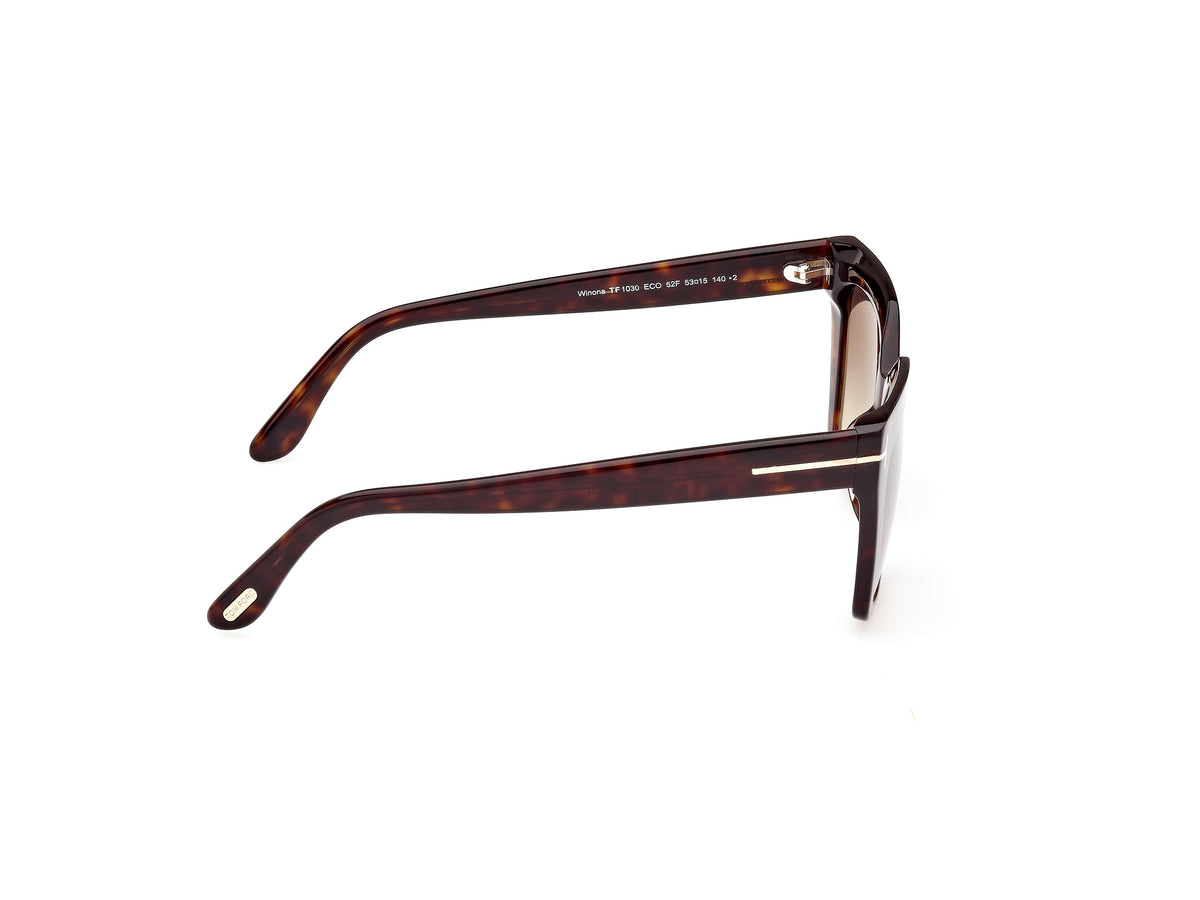 Dark Havana Gradient Brown Female Sunglasses Tom Ford 889214403971