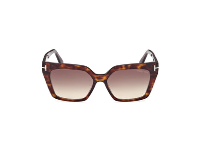 Dark Havana Gradient Brown Female Sunglasses Tom Ford 889214403971