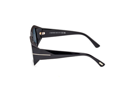 Shiny Black Female Sunglasses Tom Ford 889214403094