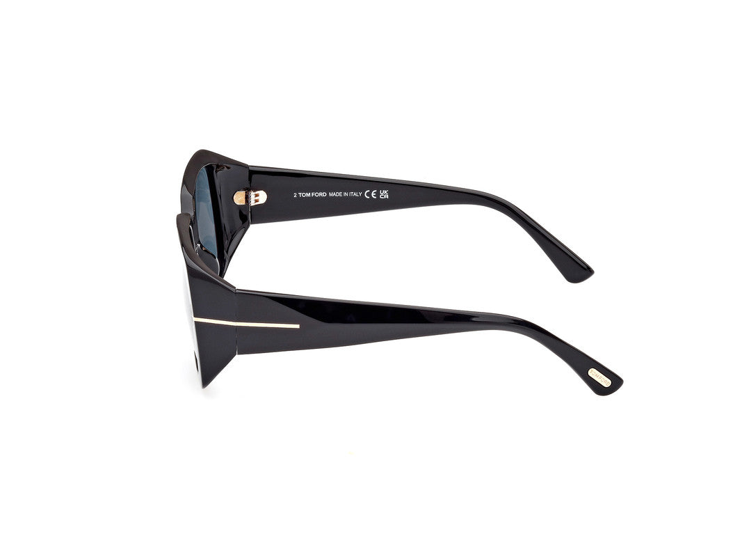Shiny Black Female Sunglasses Tom Ford 889214403094