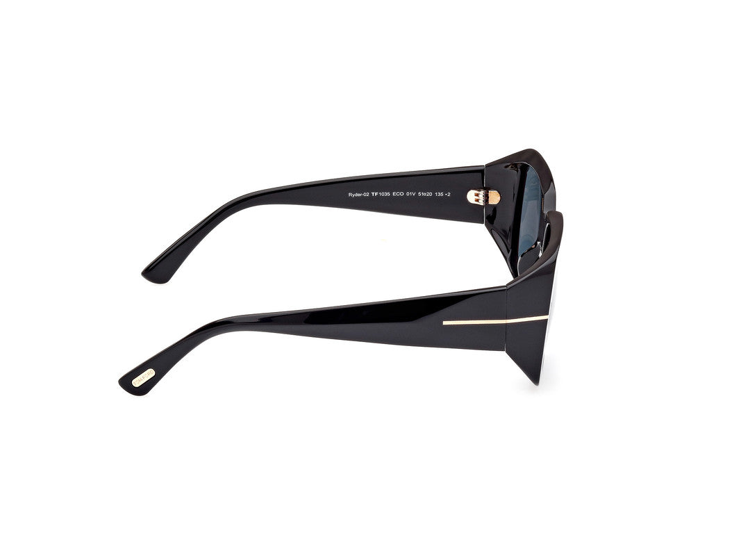 Shiny Black Female Sunglasses Tom Ford 889214403094