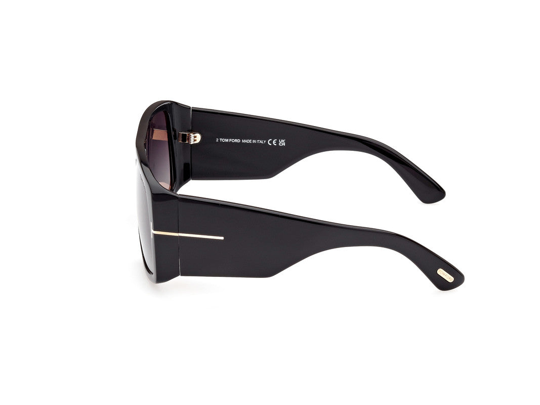Shiny Black Unisex Sunglasses Tom Ford 889214403742