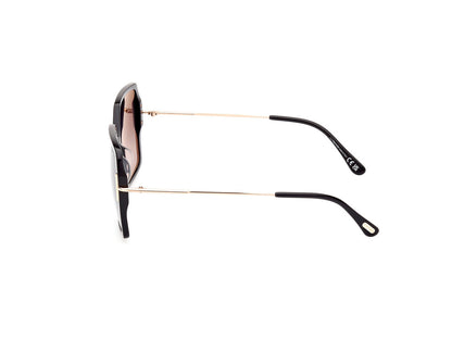 Shiny Black Female Sunglasses Tom Ford 889214403834