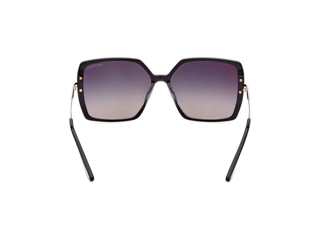 Shiny Black Female Sunglasses Tom Ford 889214403834