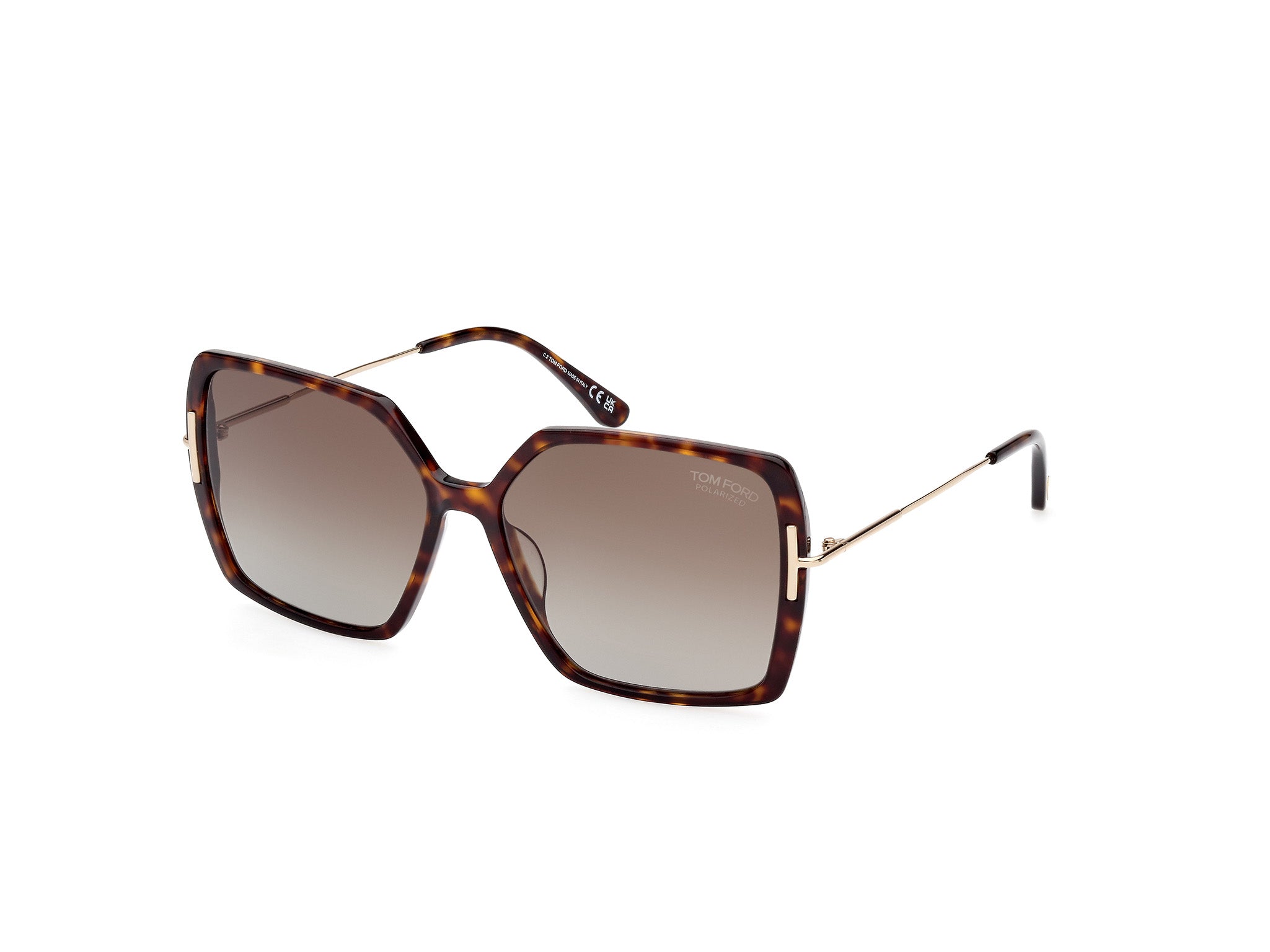 Dark Havana Female Sunglasses Tom Ford 889214442406