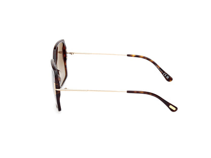 Dark Havana Female Sunglasses Tom Ford 889214442406