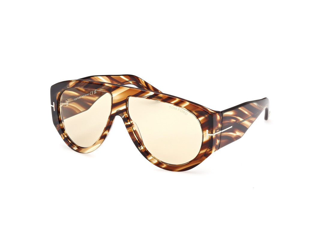 Havana/Striped Male Sunglasses Tom Ford 889214402554