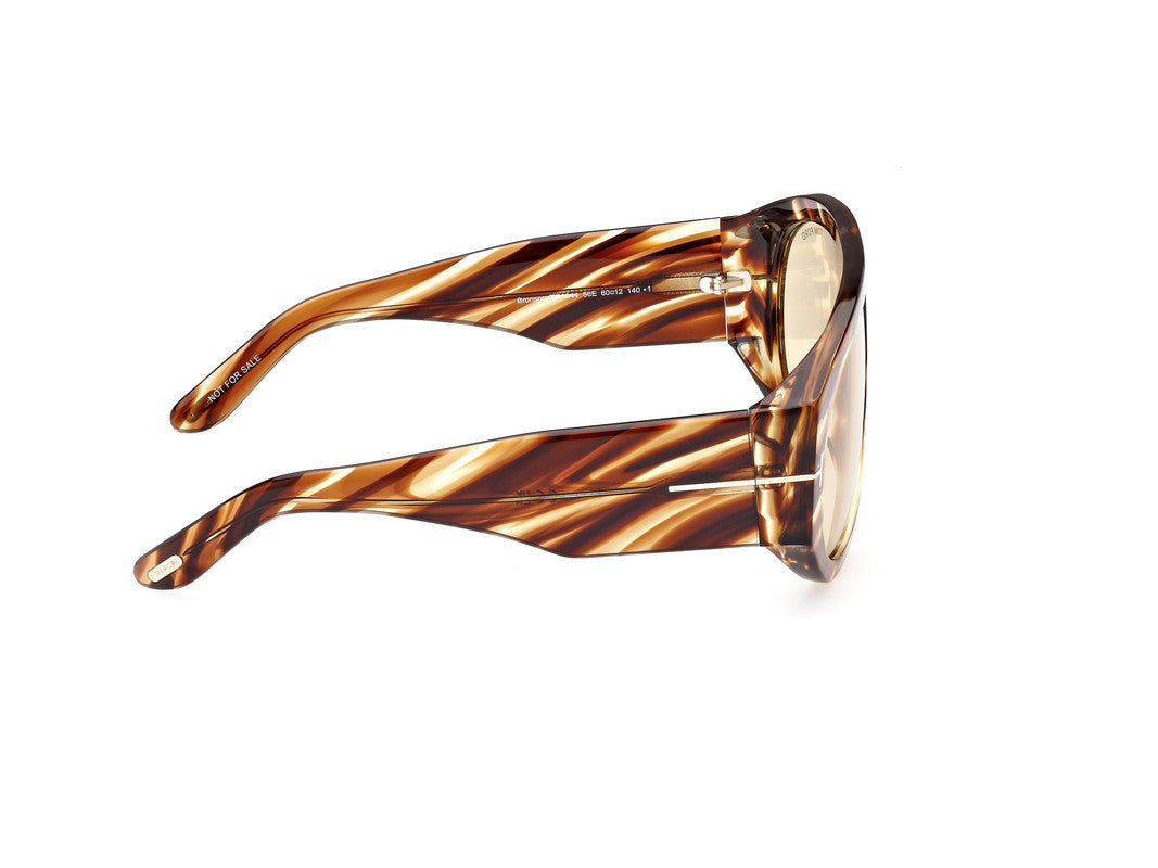 Havana/Striped Male Sunglasses Tom Ford 889214402554