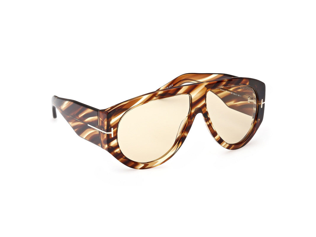 Havana/Striped Male Sunglasses Tom Ford 889214402554