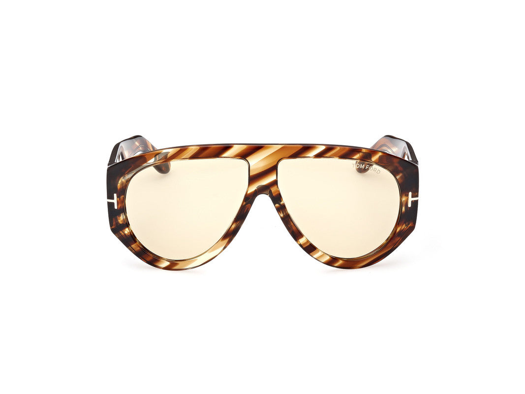 Havana/Striped Male Sunglasses Tom Ford 889214402554