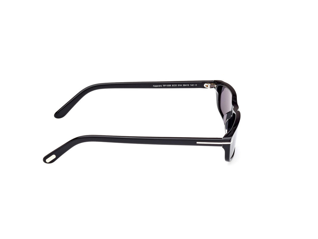 Shiny Black Unisex Sunglasses Tom Ford 889214452429