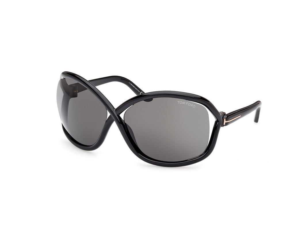 Shiny Black Female Sunglasses Tom Ford 889214457622