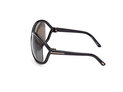 Shiny Black Female Sunglasses Tom Ford 889214457622