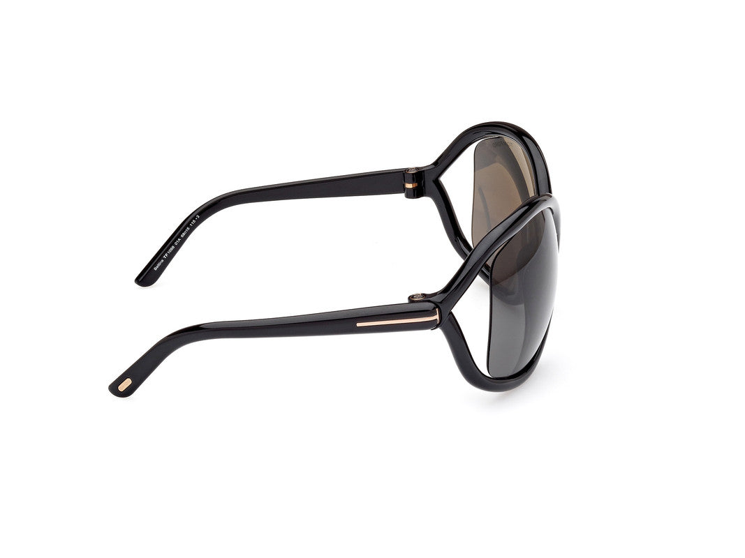 Shiny Black Female Sunglasses Tom Ford 889214457622