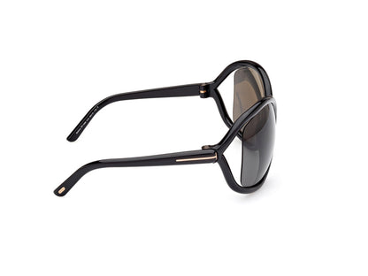 Shiny Black Female Sunglasses Tom Ford 889214457622