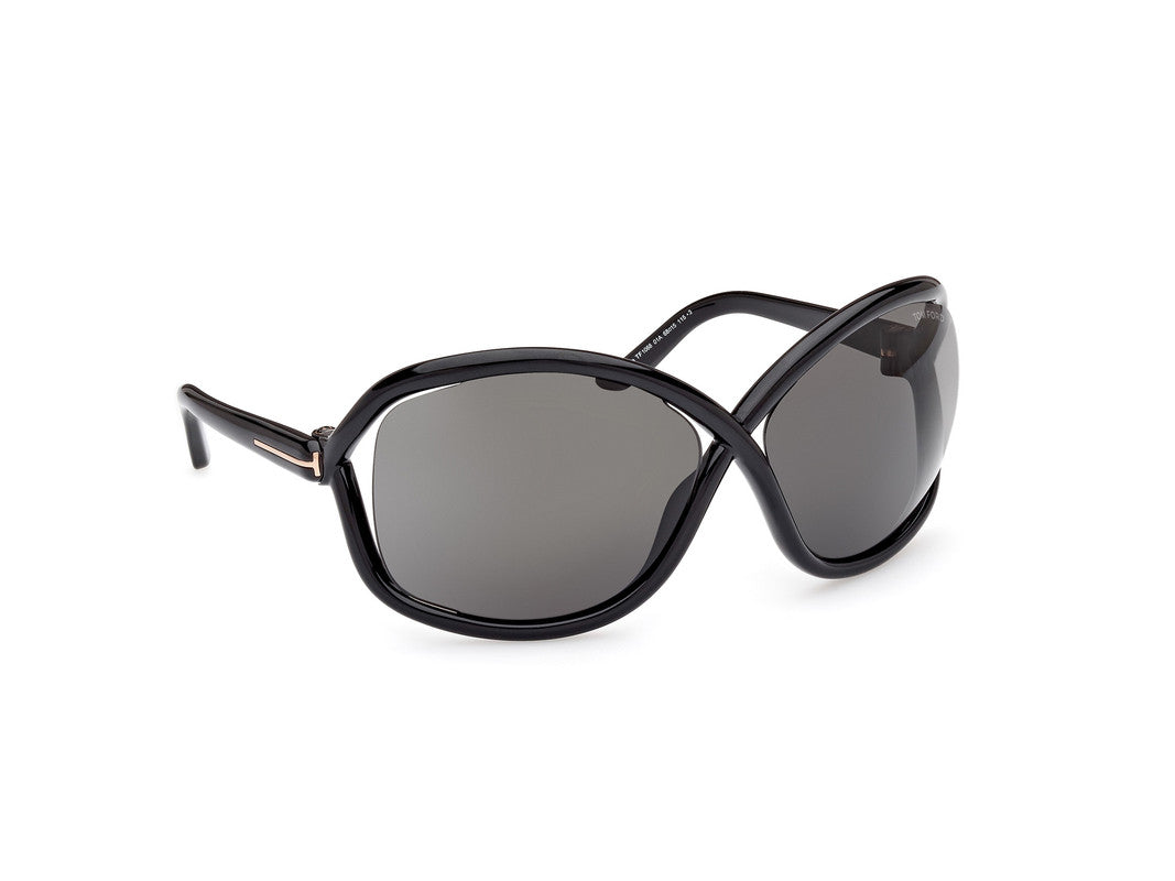 Shiny Black Female Sunglasses Tom Ford 889214457622